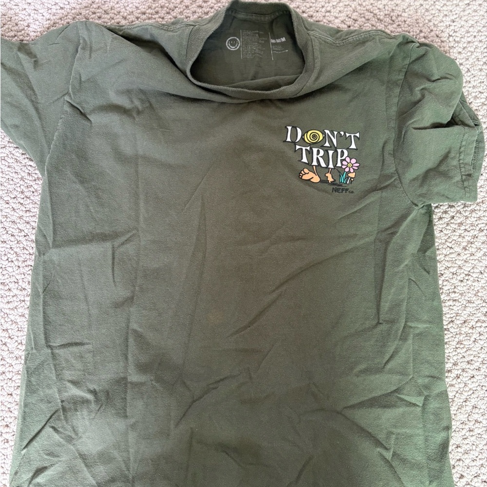 Neff Green Short Sleeve Tee with Embroidered Detail